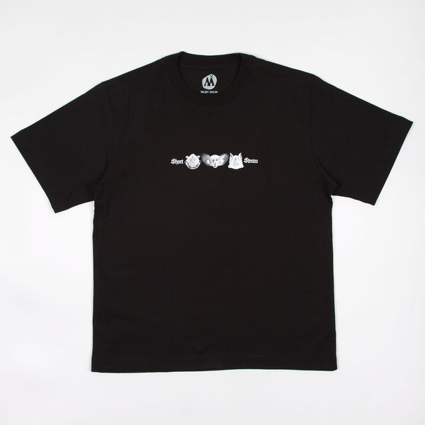 Short Straw - Bat T-Shirt - Black / White