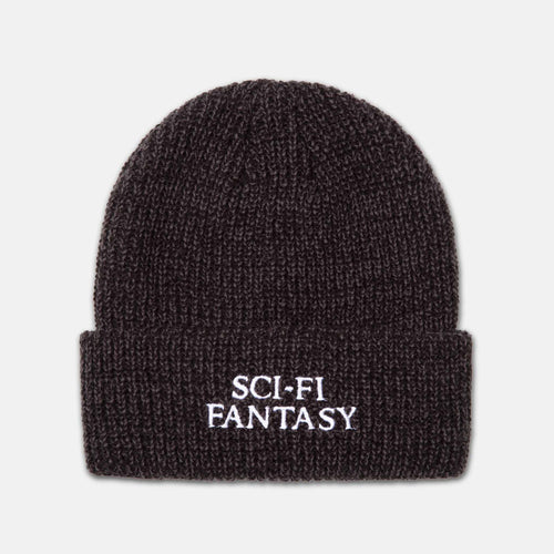 Sci-Fi Fantasy - Mixed Yarn Logo Beanie - Black / Grey