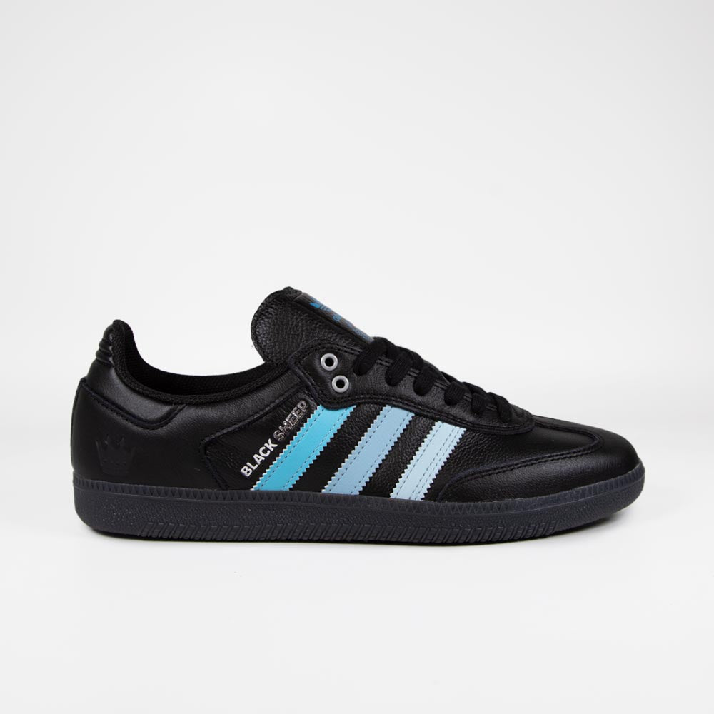 Adidas Skateboarding - Black Sheep Samba Shoes - Core Black / Blue Gradient