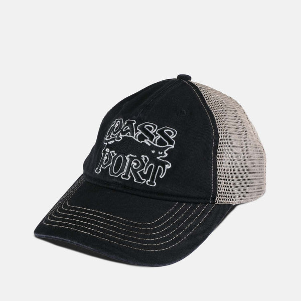 Pass Port Skateboards - Slinkin' Leagues Trucker - Washed Black