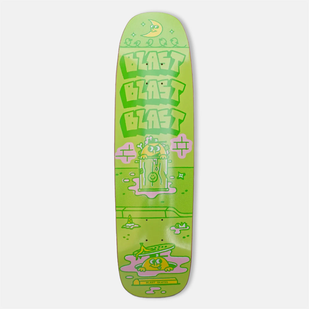 Blast Skates - 8.7" Wild In The Streets Shaped Skateboard Deck - Green