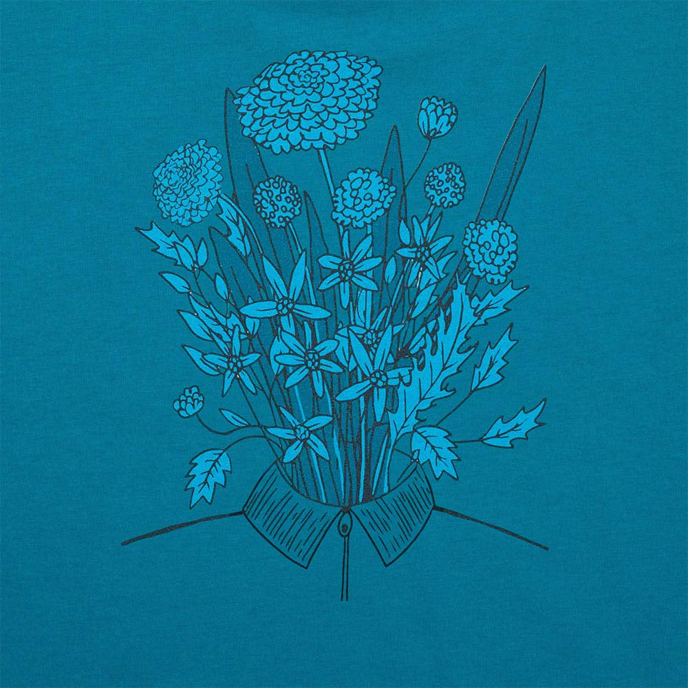 Blue Flowers - Evolution T-Shirt - Ocean Blue