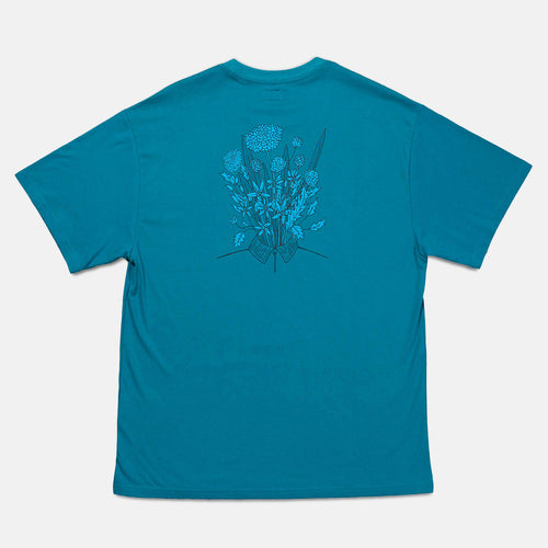 Blue Flowers - Evolution T-Shirt - Ocean Blue