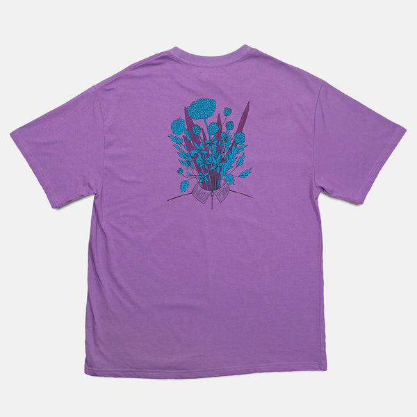 Blue Flowers - Evolution T-Shirt - Summer Lilac
