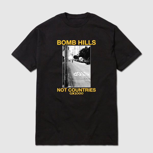 GX1000 - Bomb Hills Not Countries T-Shirt - Black / Yellow