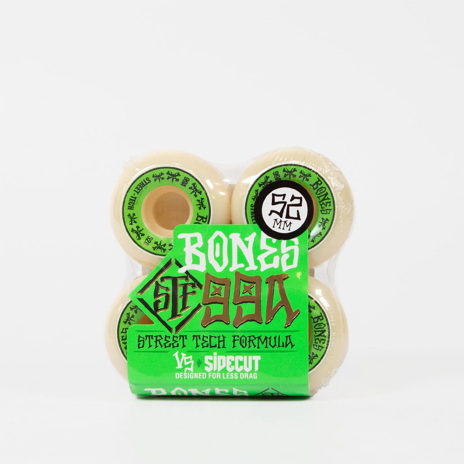 Bones - 52mm (99a) STF V5 Sidecut Skateboard Wheels