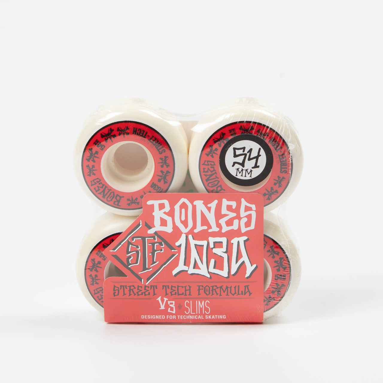 Bones - 54mm (103a) STF V3 Slim Skateboard Wheels