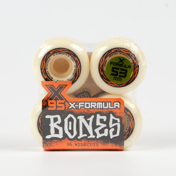 Bones Wheels - 53mm X-Formula V6 Wide-Cut 95A Skateboard Wheels