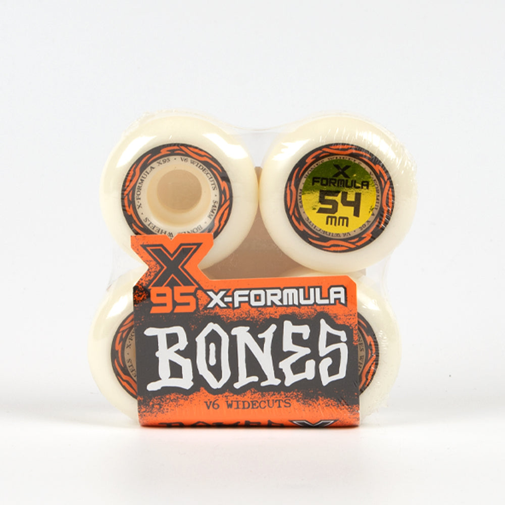 Bones Wheels - 54mm X-Formula V6 Wide-Cut 95A Skateboard Wheels