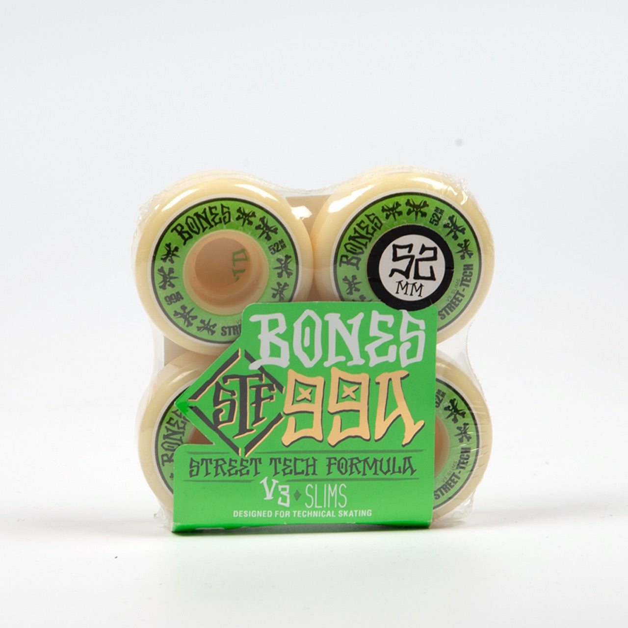 Bones - 52mm (99a) STF V3 Slim Skateboard Wheels