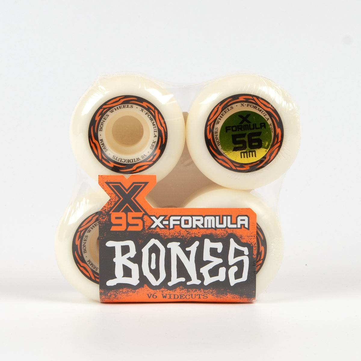 Bones - 56mm X-Formula V6 Wide-Cut 95A Skateboard Wheels