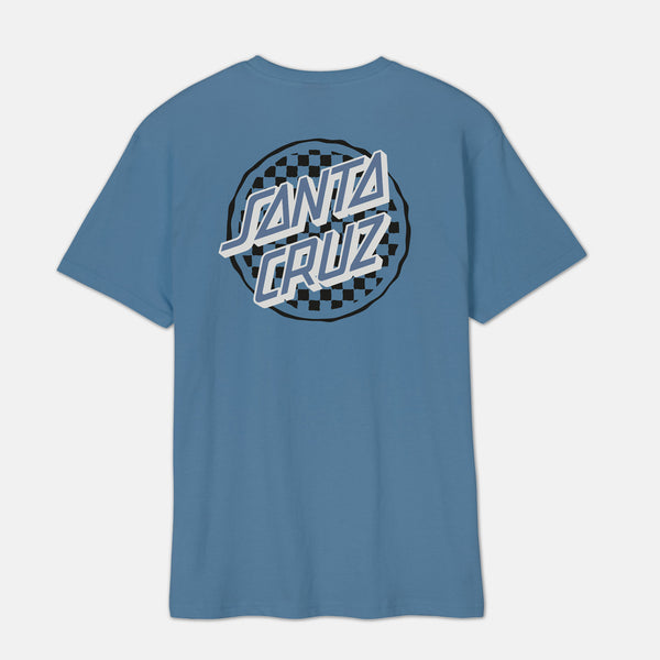 Santa Cruz - Breaker Check Opus T-Shirt - Dusty Blue