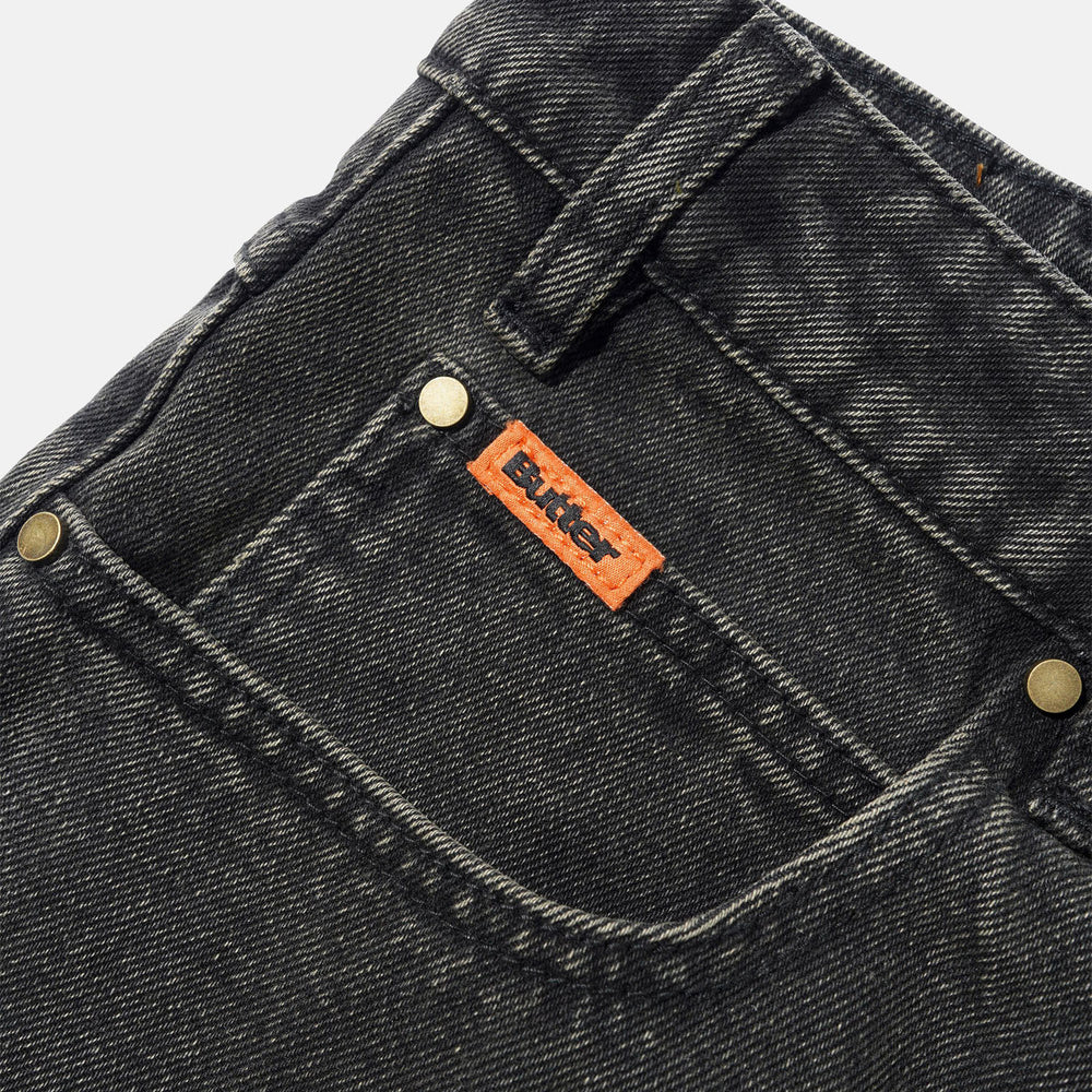 Butter Goods - Baggy Denim Shorts - Faded Black