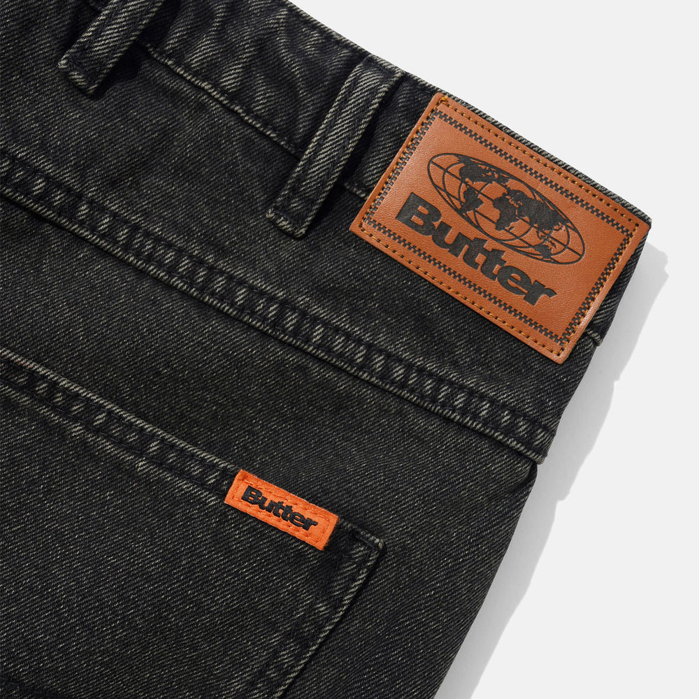 Butter Goods - Baggy Denim Shorts - Faded Black