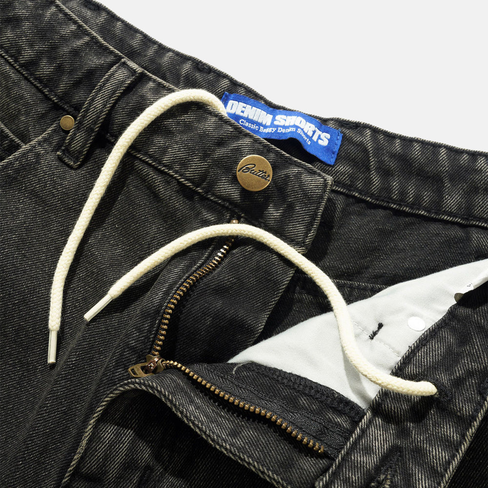Butter Goods - Baggy Denim Shorts - Faded Black