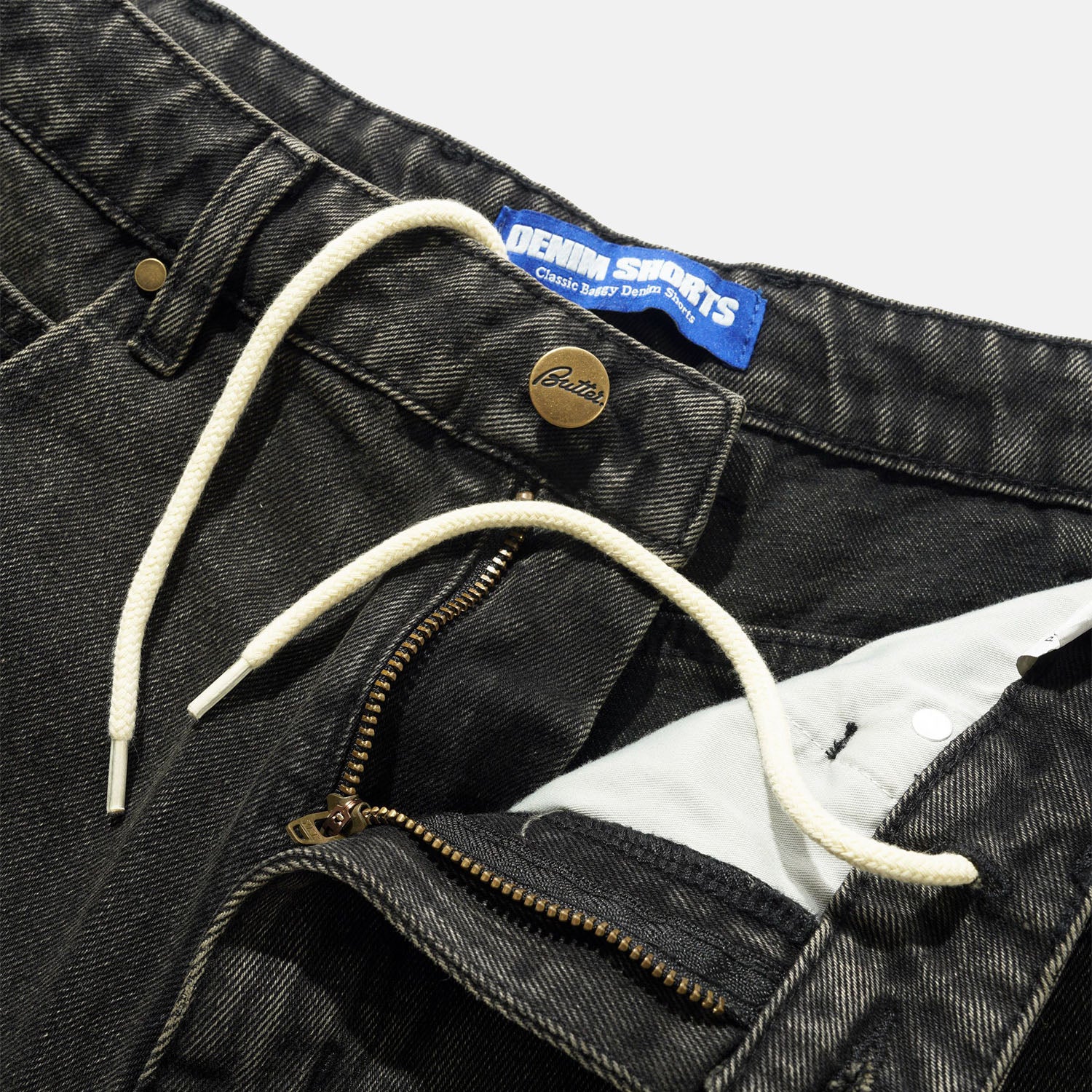Butter Goods - Baggy Denim Shorts - Faded Black