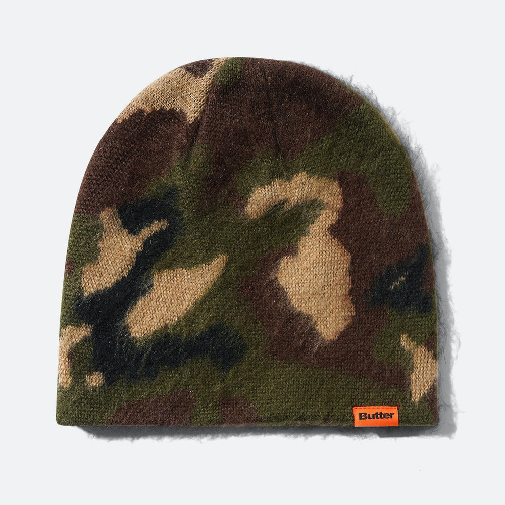 Butter Goods -  Mohair Skully Beanie - Woodland Camo