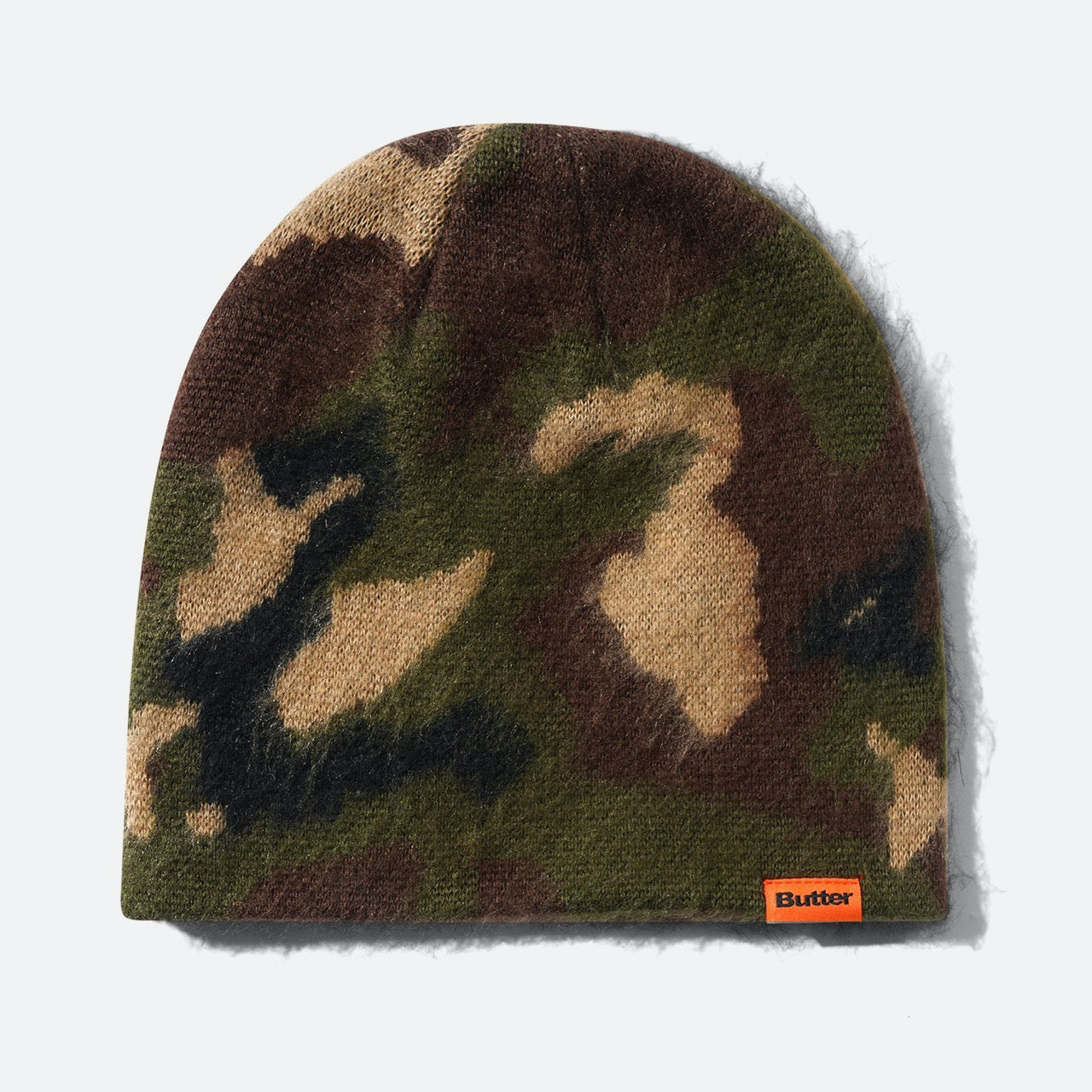 Butter Goods -  Mohair Skully Beanie - Woodland Camo