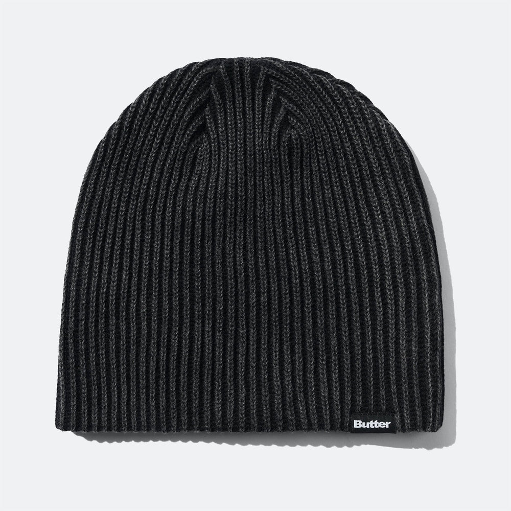 Butter Goods - Ribbed Skully Beanie - Washed Black