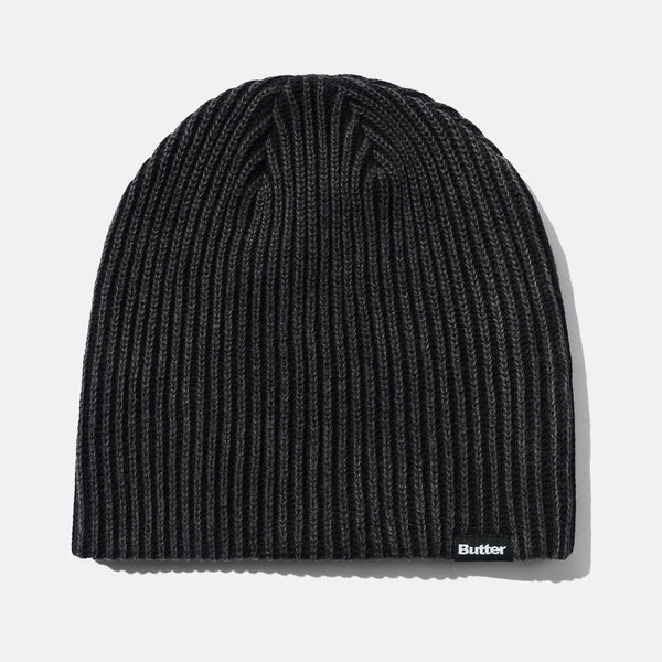 Butter Goods - Ribbed Skully Beanie - Washed Black