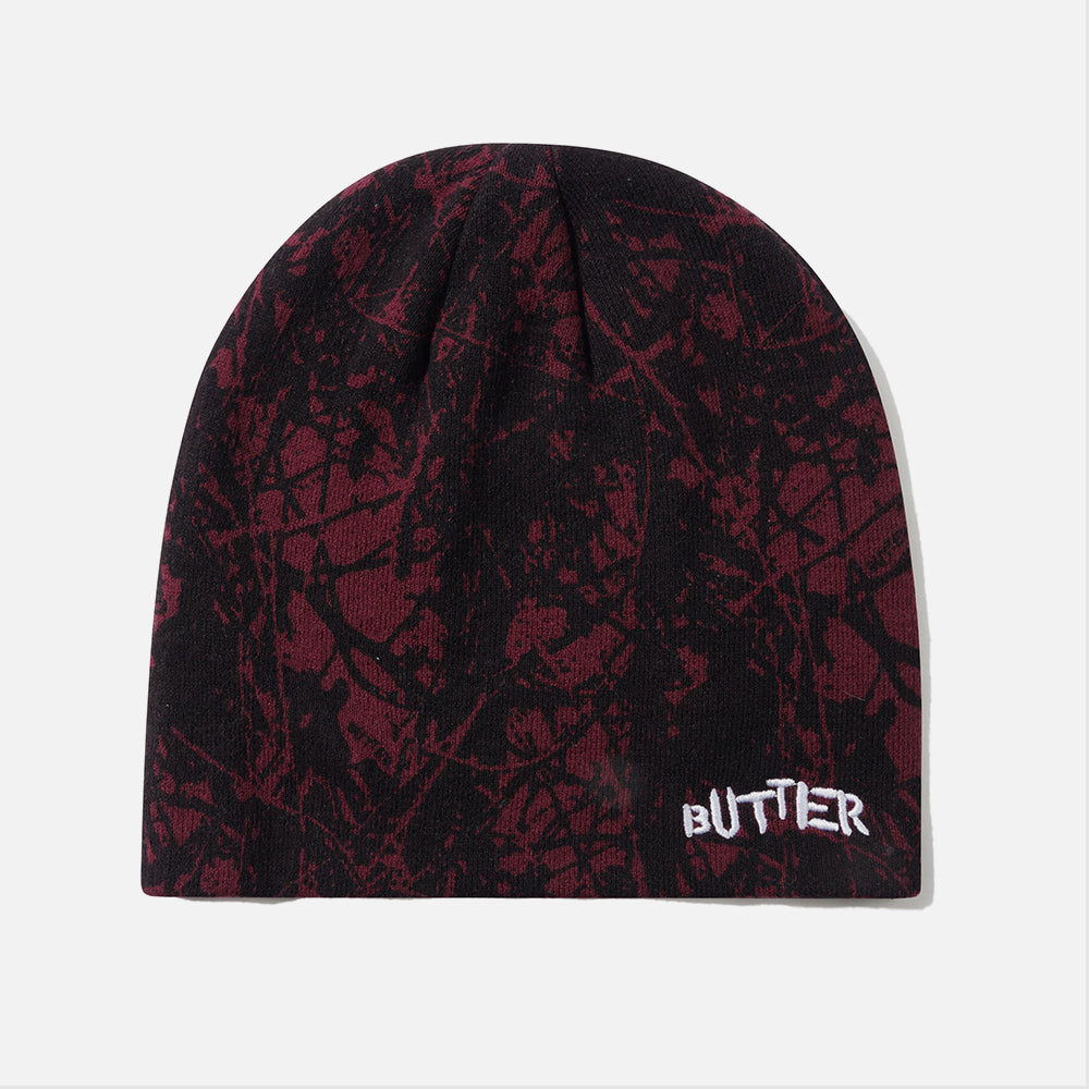 Butter Goods - Woods Camo Skully Beanie - Rust