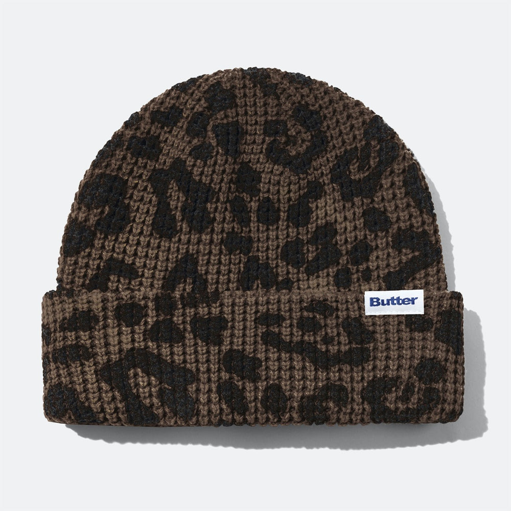 Butter Goods - Distress Waffle Beanie - Leopard