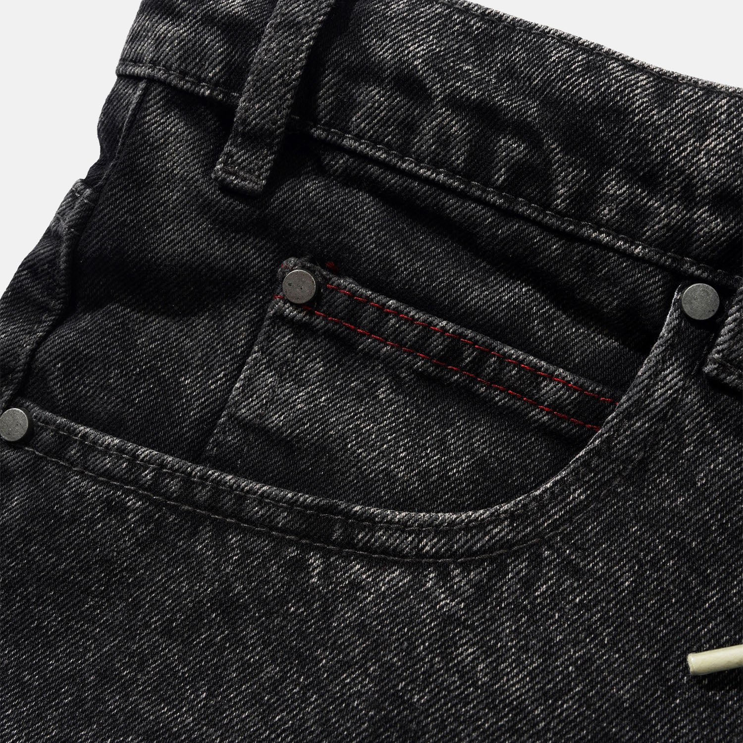 Butter Goods - Distressed Big Denim Shorts - Gun Metal