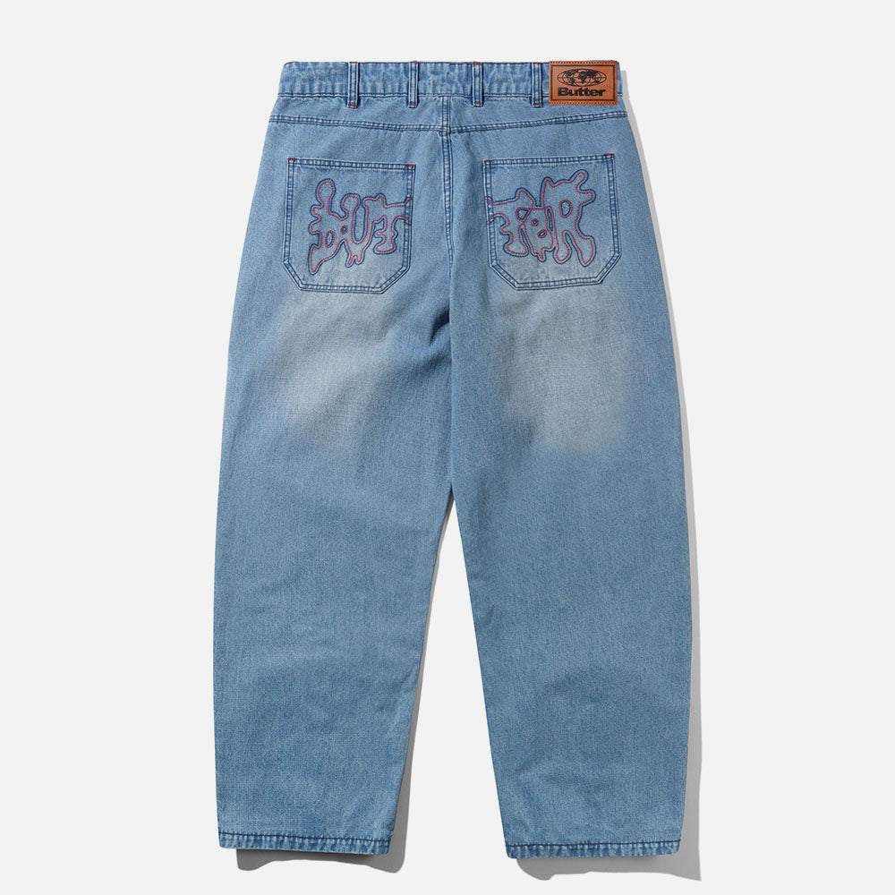 Butter Goods - Blotch Denim Jeans - Streaky Blue