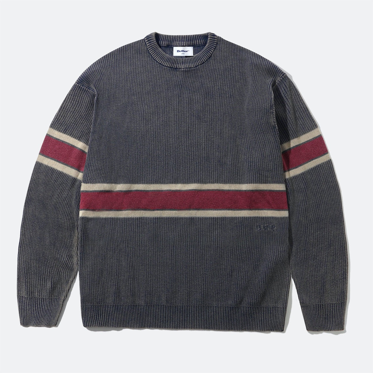 Butter Goods - Break Knit Sweater - Washed Navy