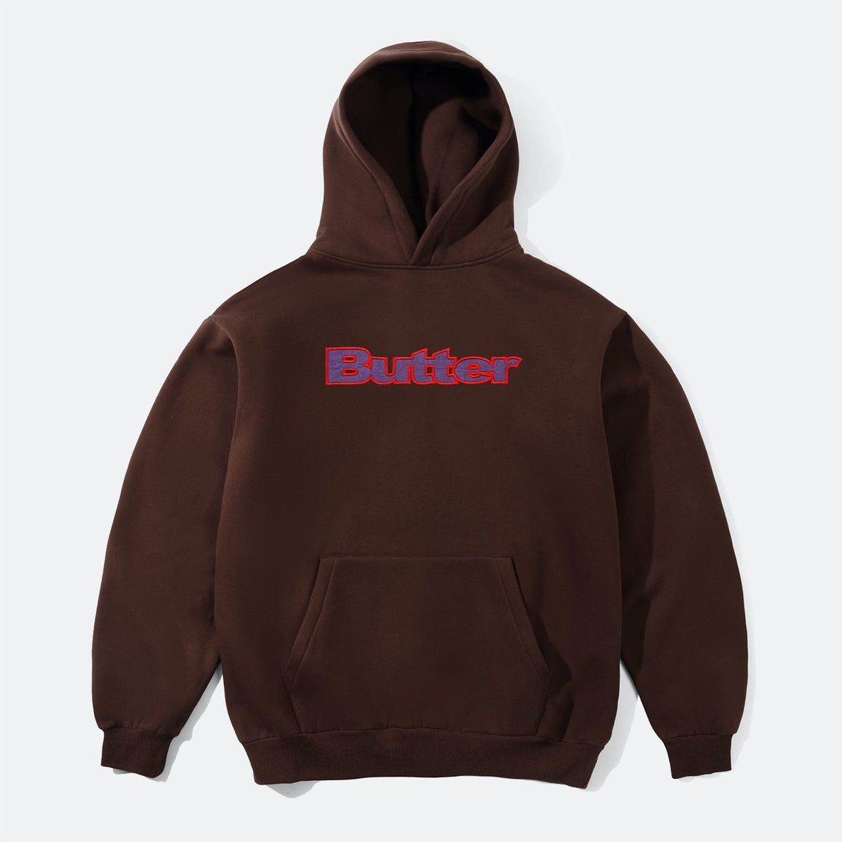 Butter Goods - Ripstop Logo Applique Pullover Hood - Dark Brown