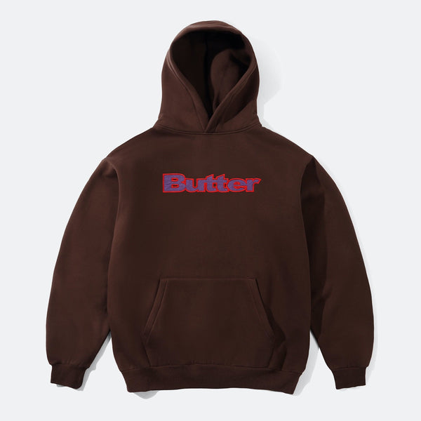 Butter Goods - Ripstop Logo Applique Pullover Hood - Dark Brown