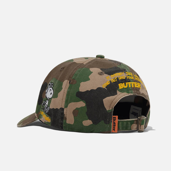 Butter Goods - Peanuts Rats 6 Panel Cap - Washed Camo