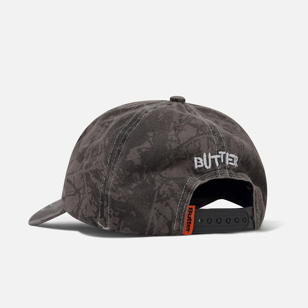 Butter Goods - Woods Camo 6 Panel Cap - Black