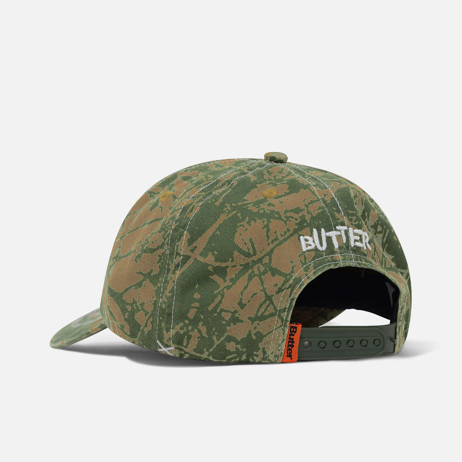 Butter Goods - Woods Camo 6 Panel Cap - Sage