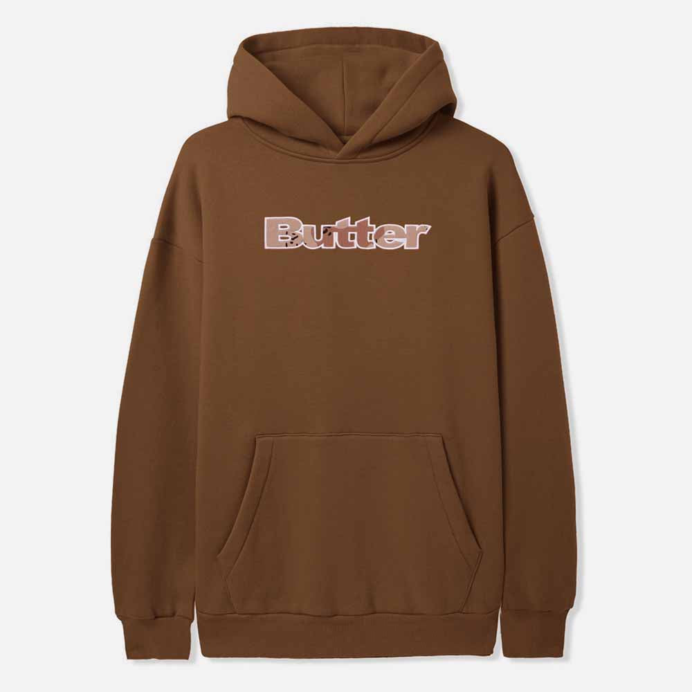 Butter Goods - Logo Camo Pullover Hooded Sweatshirt - Brown