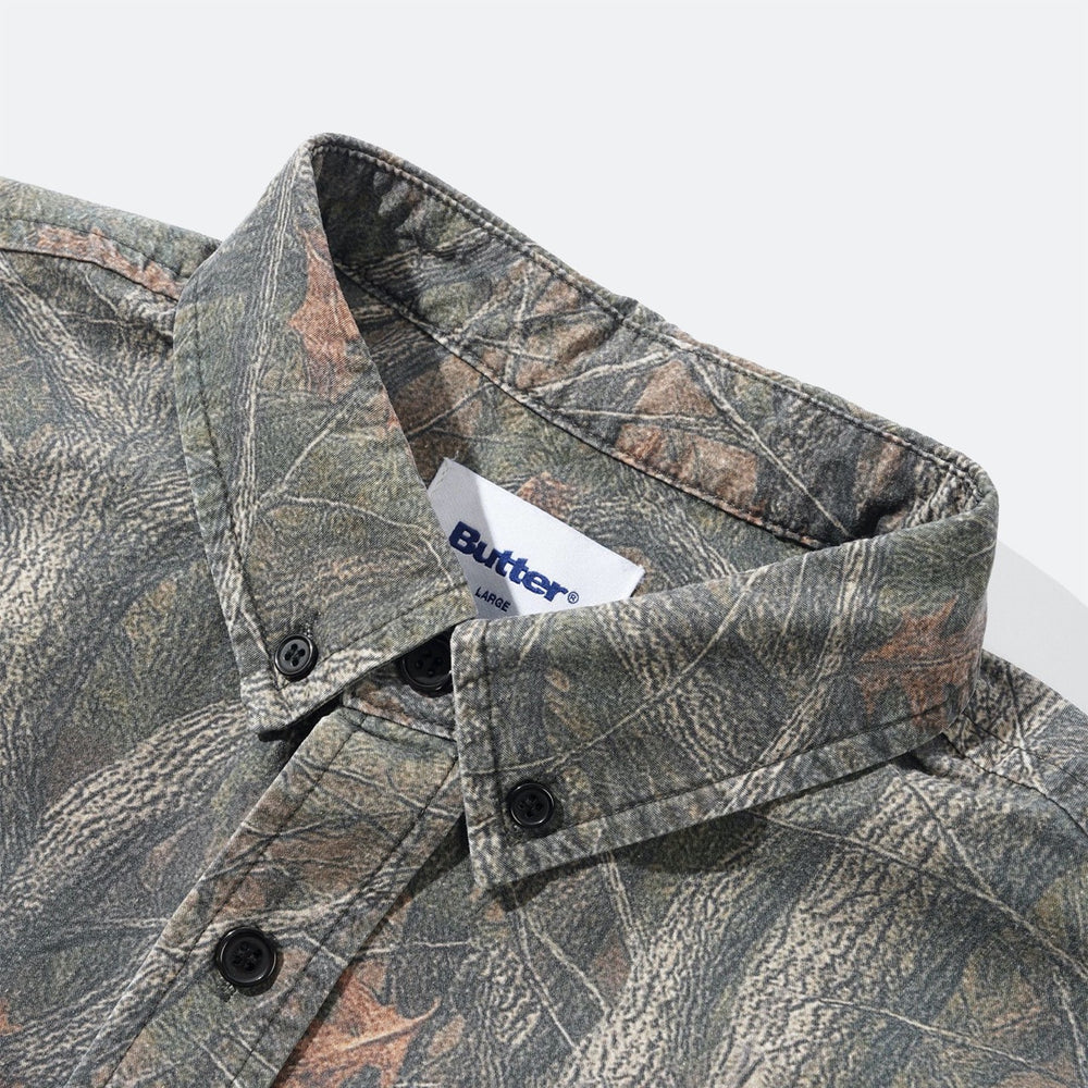 Butter Goods - Yard Longsleeve Shirt - Forest Camo