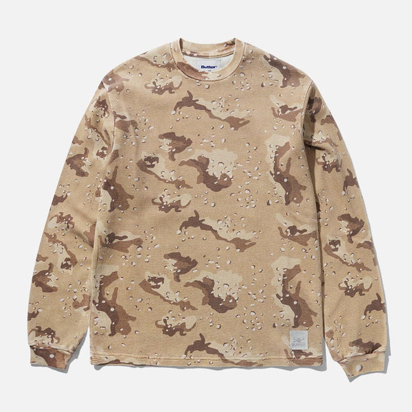 Butter Goods -  Waffle Longsleeve T-Shirt - Desert Camo