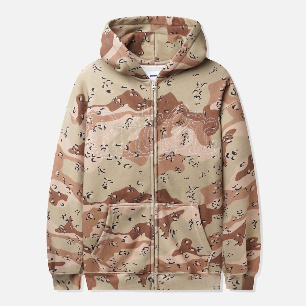 Butter Goods - Breakdown Zip-Thru Hooded Sweatshirt - Desert Camo