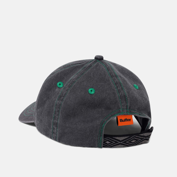 Butter Goods - Rounded Logo 6 Panel Cap - Washed Black