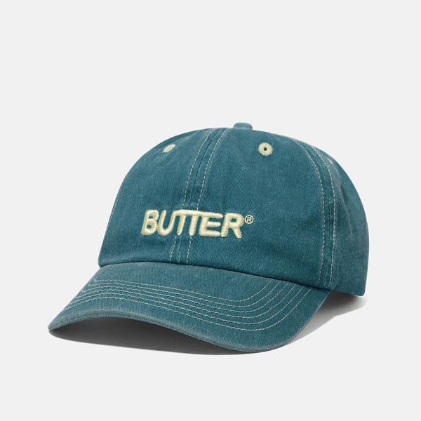 Butter Goods - Rounded Logo 6 Panel Cap - Washed Ocean