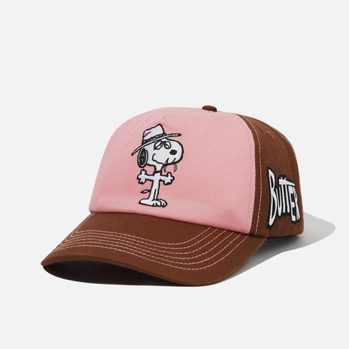 Butter Goods - Peanuts Spike 5 Panel Cap - Brown / Light Pink
