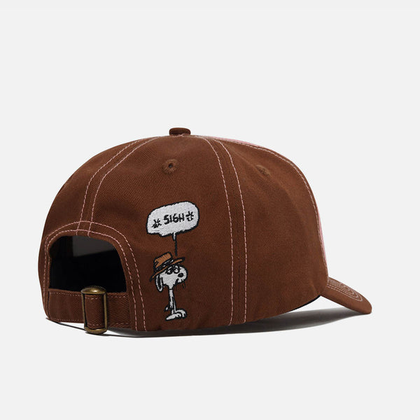 Butter Goods - Peanuts Spike 5 Panel Cap - Brown / Light Pink