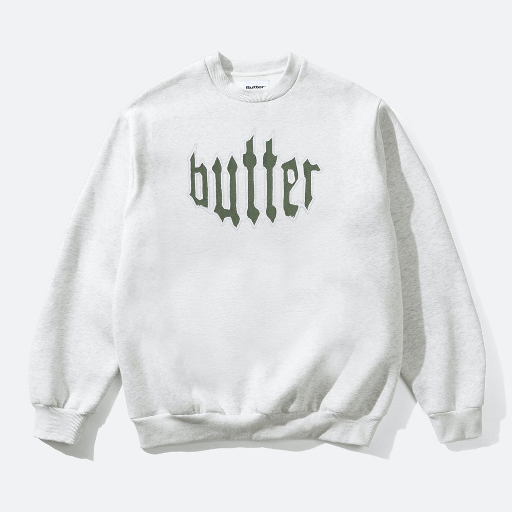 Butter Goods - Cut Out Crewneck Sweatshirt - Ash