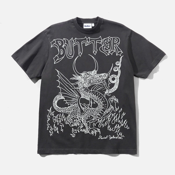 Butter Goods - Daniel Johnston Dragon T-Shirt - Washed Black