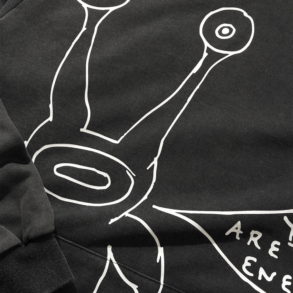 Butter Goods - Daniel Johnston Enemy Pullover Hooded Sweatshirt - Washed Black