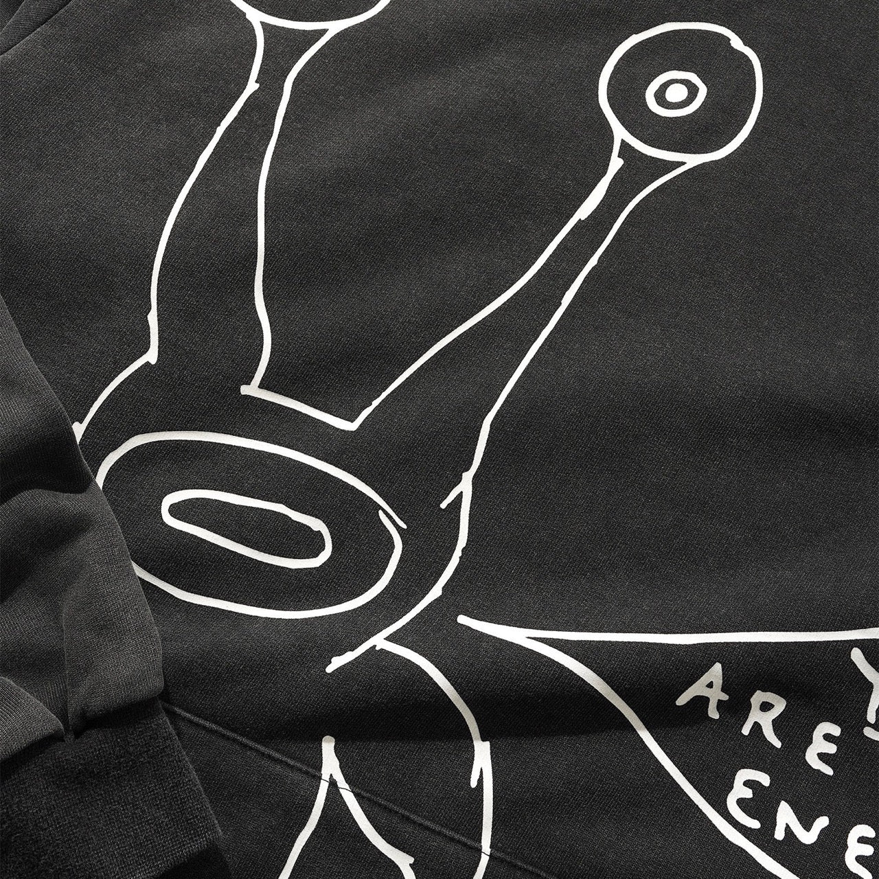 Butter Goods - Daniel Johnston Enemy Pullover Hooded Sweatshirt - Washed Black