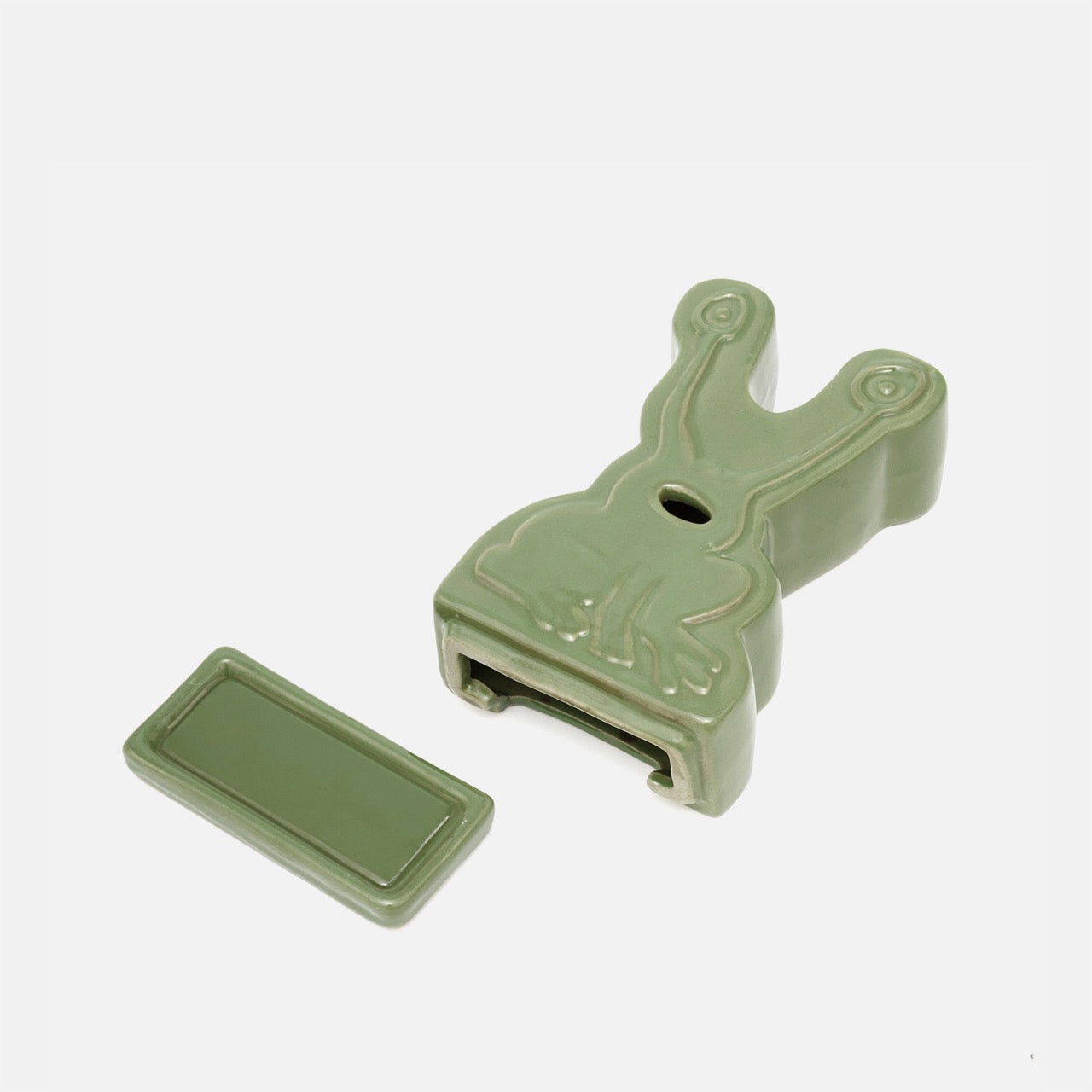 Butter Goods - Daniel Johnston Frog Ceramic Incense Holder - Light Green