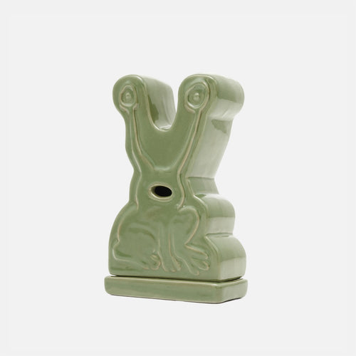 Butter Goods - Daniel Johnston Frog Ceramic Incense Holder - Light Green