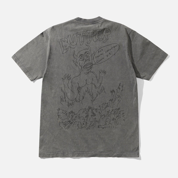 Butter Goods - Daniel Johnston Satan T-Shirt - Black Acid Wash