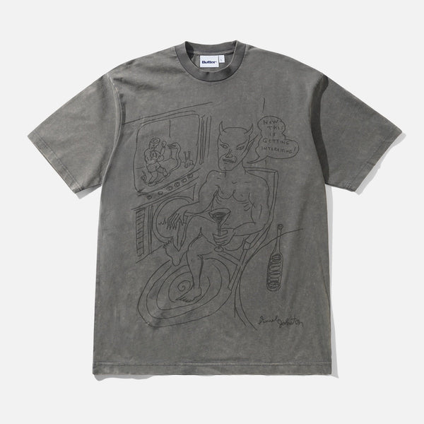 Butter Goods - Daniel Johnston Satan T-Shirt - Black Acid Wash